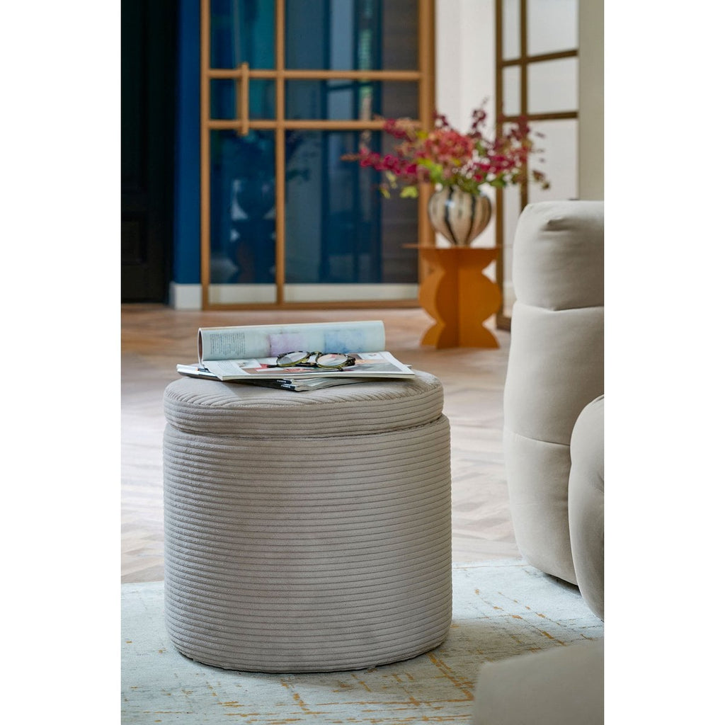 Poef Pouffe Gebroken wit