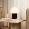 Fynn Donkerbruine Houten Lamp | Oplaadbaar, dimbaar en stijlvol