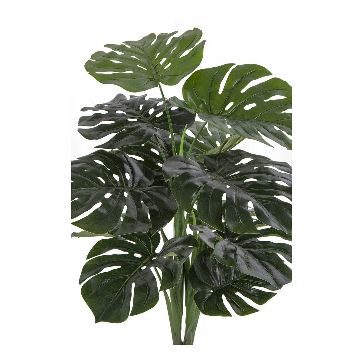 Monstera - Groen, PE-kunststof/polyester/draad/cement, 17x18x90 cm