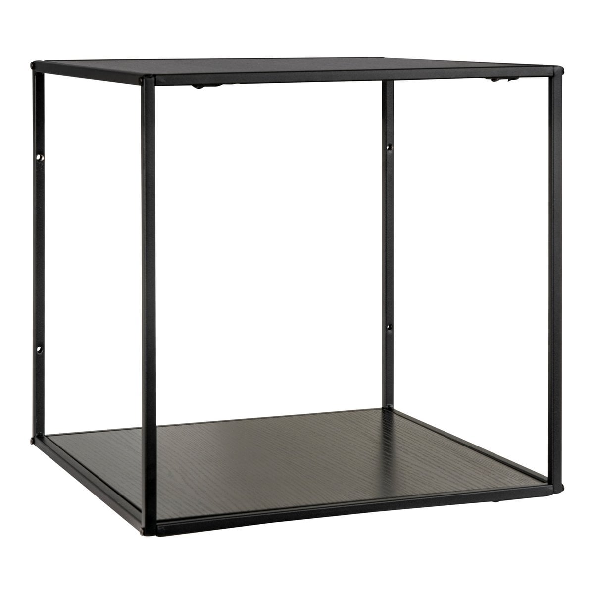 Vita Wandplank - zwart, staal, 36x36x36cm