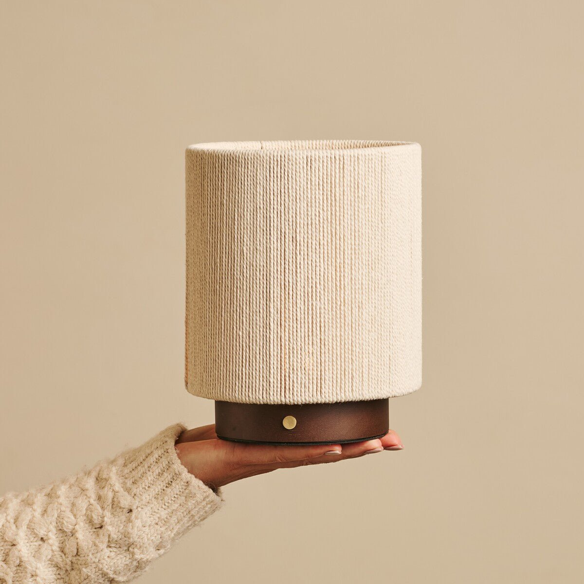 Ivo Dark Brown Wooden Rechargeable Lamp | Modern, Versatile & 3 Light Modes