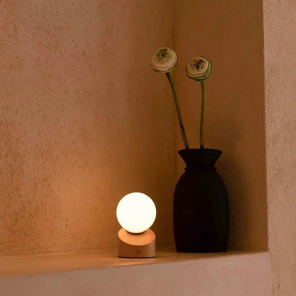 Morris Lichtbruine Oplaadbare Lamp | Stijlvol, draadloos en duurzaam ontwerp