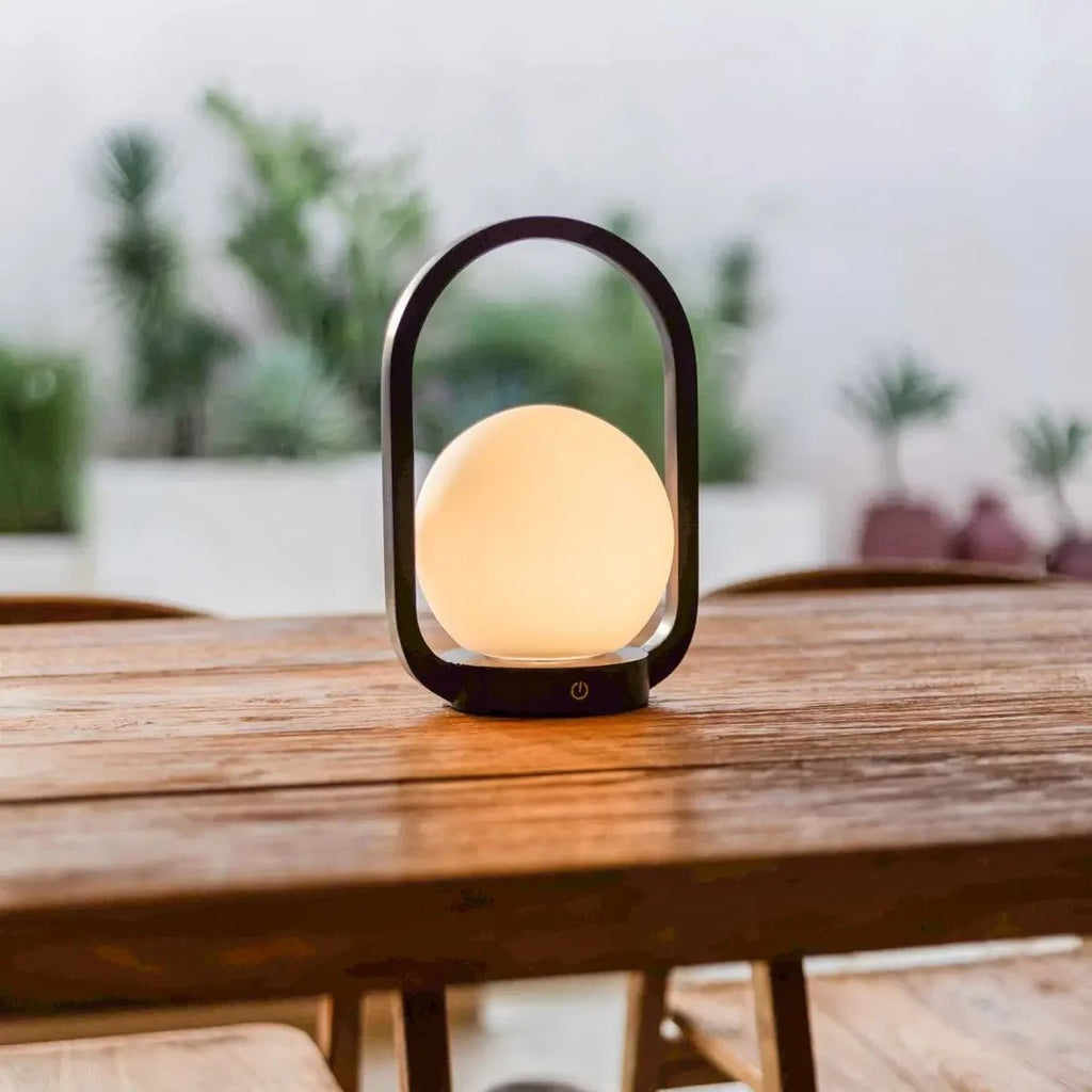 Skye Donkerbruine Houten Snoerloze Lamp | Oplaadbaar, dimbaar en 3 lichtmodi