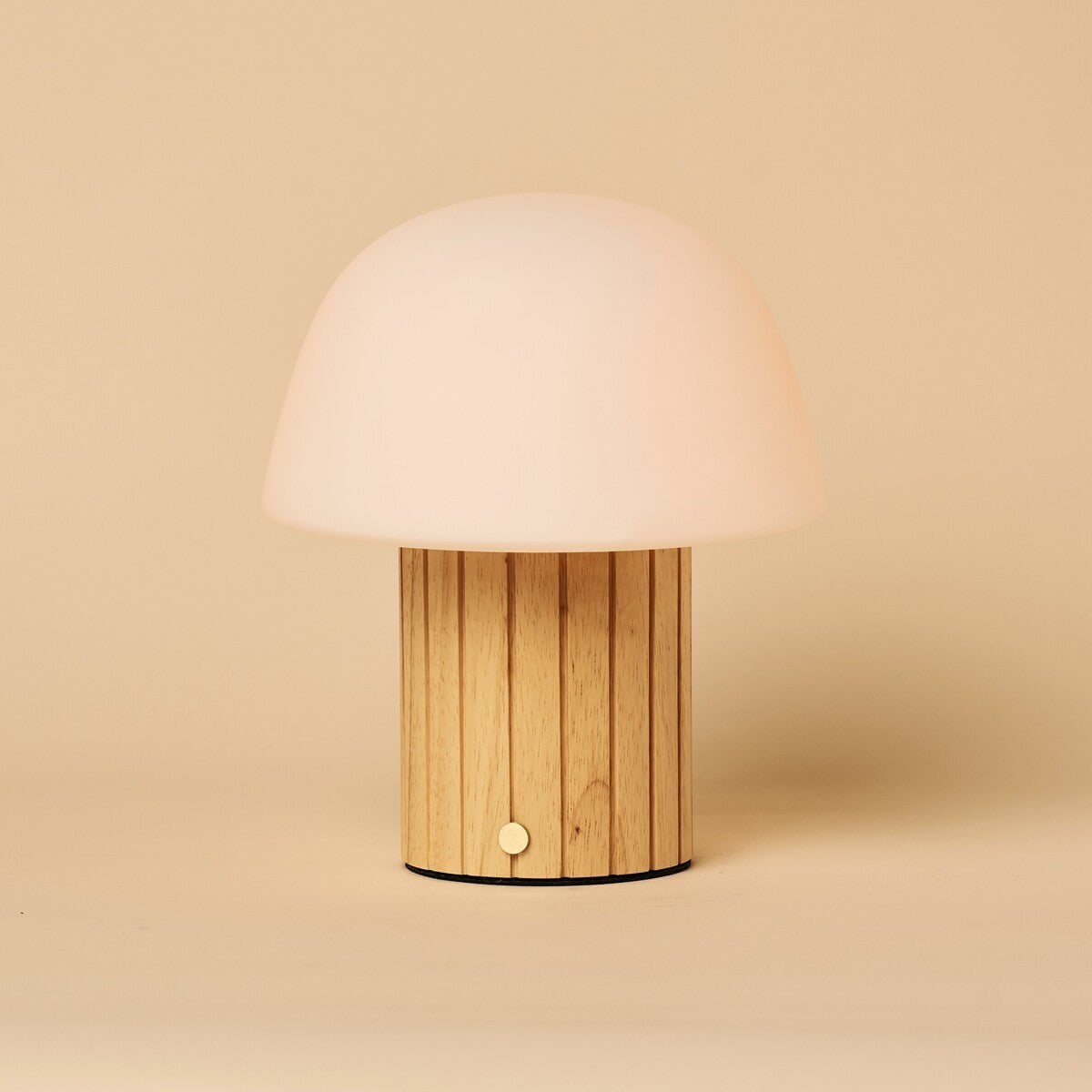 Etienne Light Brown Rechargeable Table Lamp | Dimmable, Modular Lampshade & 3 Light Colors