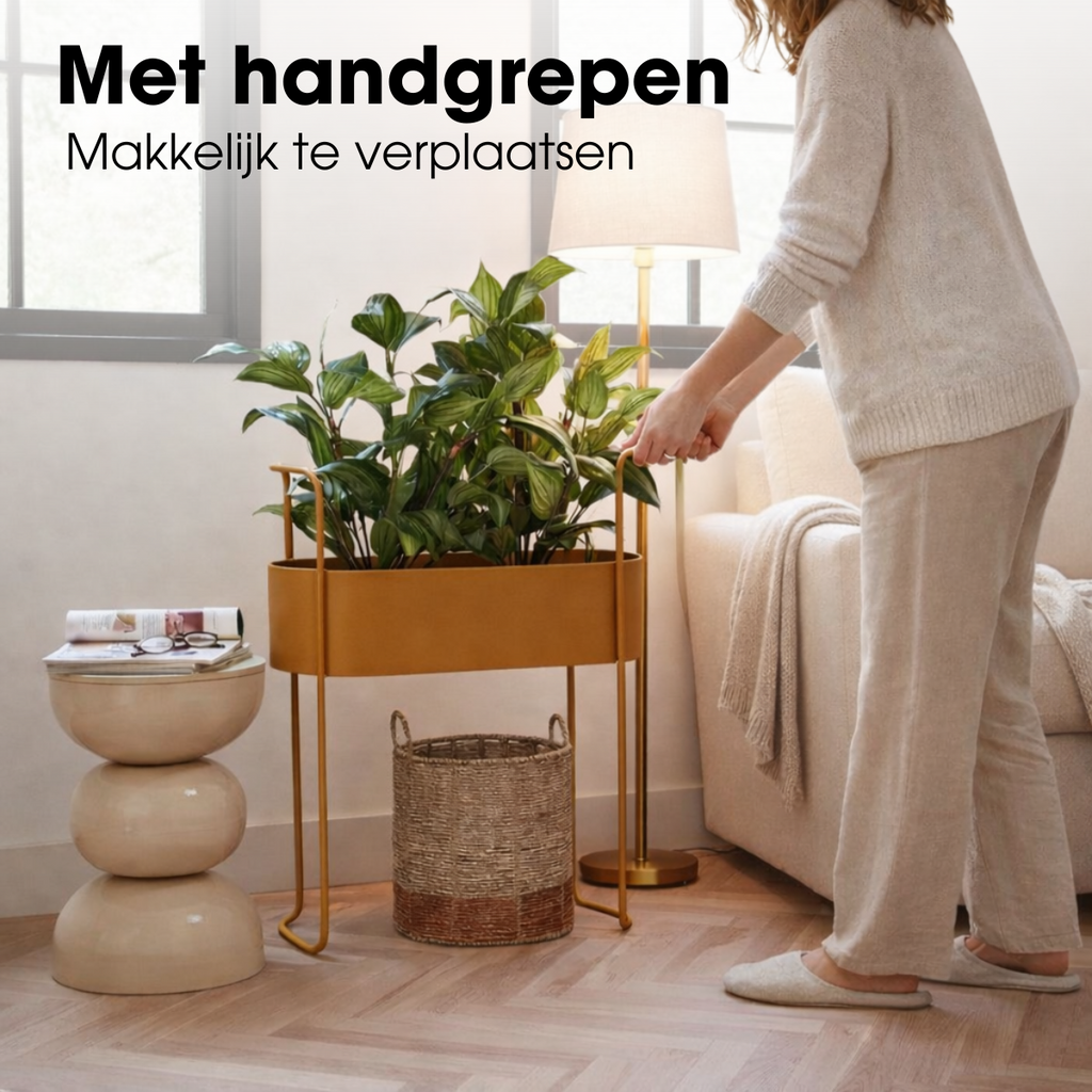 Bloempot binnen Moritz Bruin