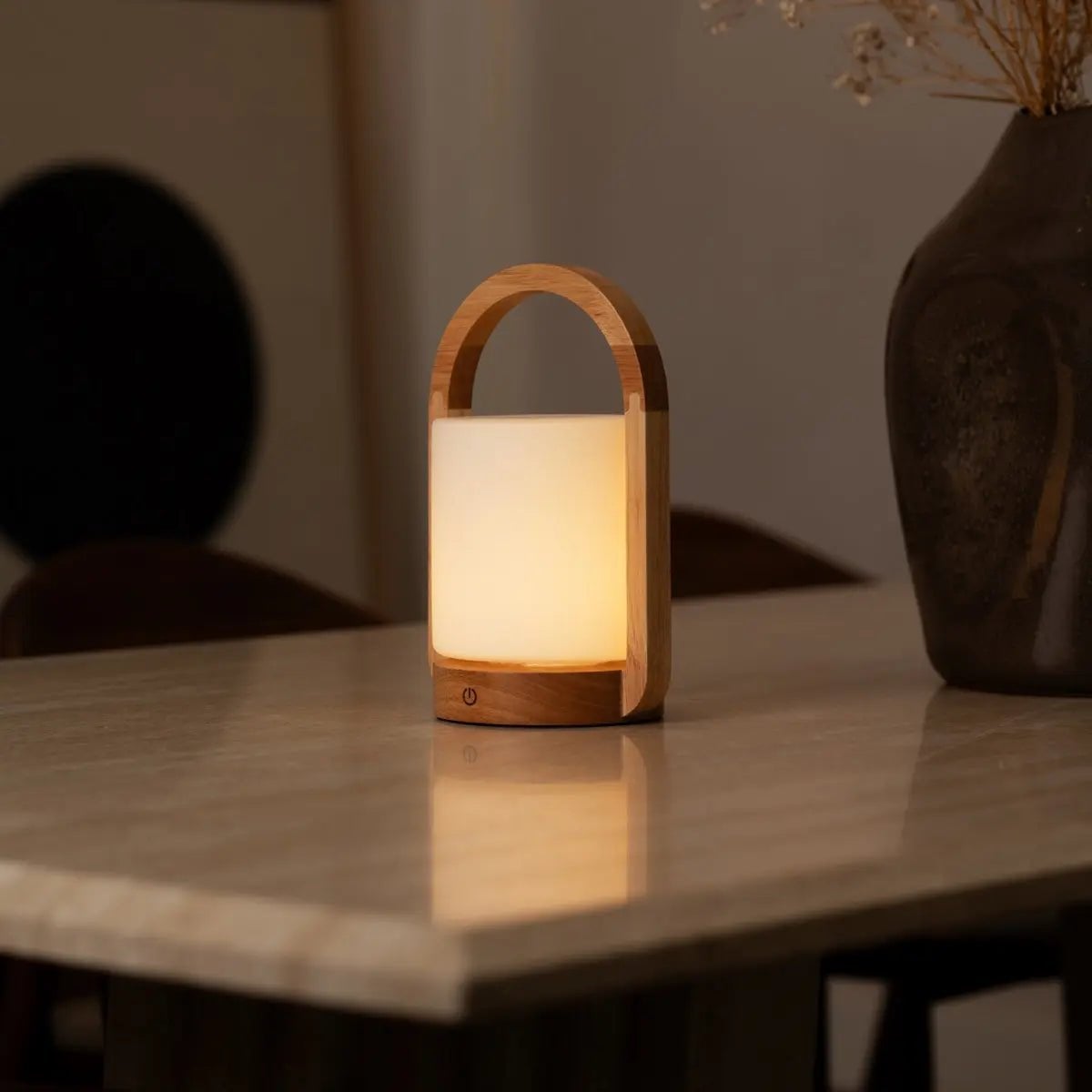 George Lichtbruine Houten Oplaadbare Lamp | Modern, veelzijdig en 3 lichtmodi