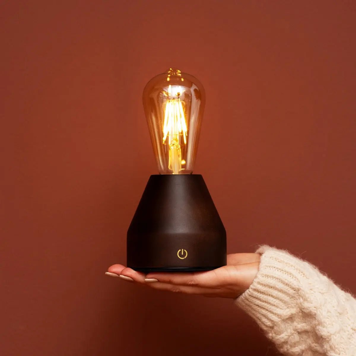 Zavi Donkerbruin Oplaadbare Tafellamp | LED, draadloos en batterijduur van 80 uur