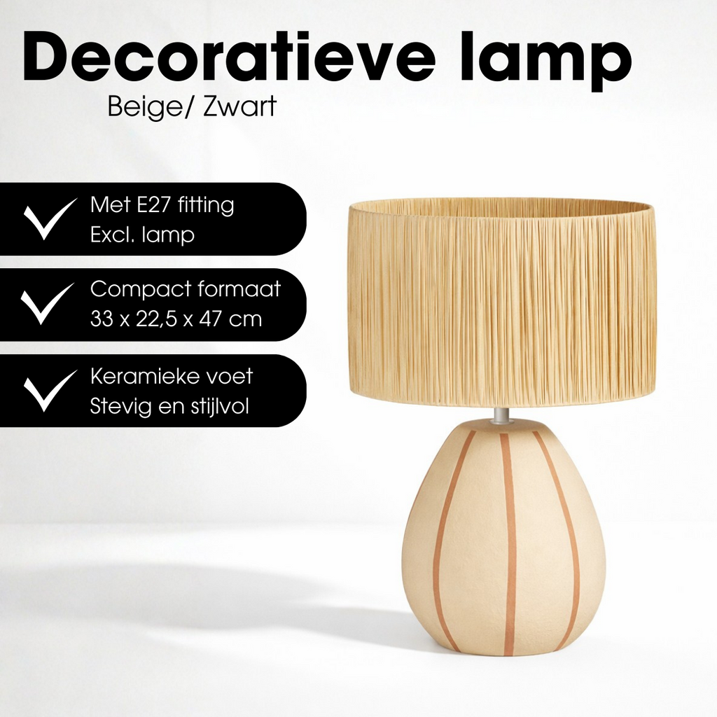 Tafellamp Denton Beige
