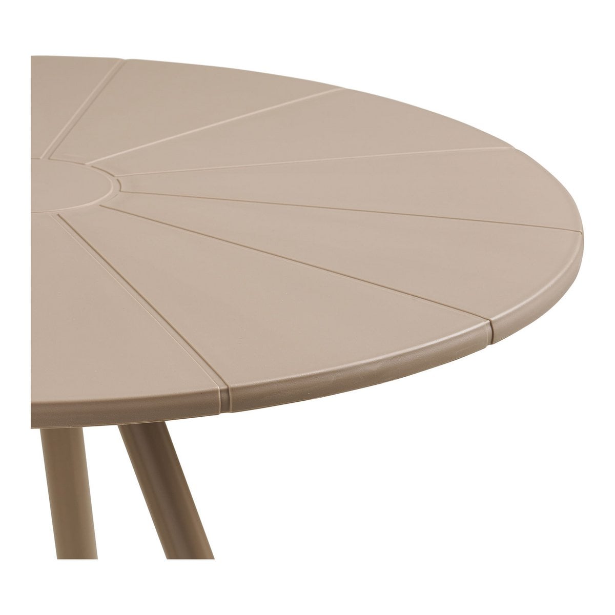 Barletta Bistrotafel, polypropyleen/staal, taupe, ø70x73,5 cm