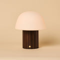 Etienne Dark Brown Rechargeable Table Lamp | Dimmable, Modular Lampshade & 3 Light Colors