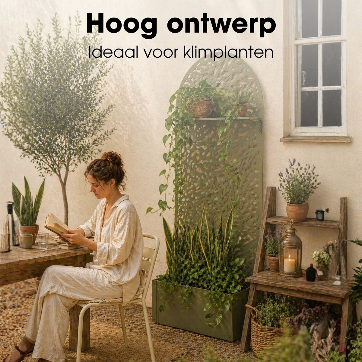Plantenstandaard buiten Sapri Groen