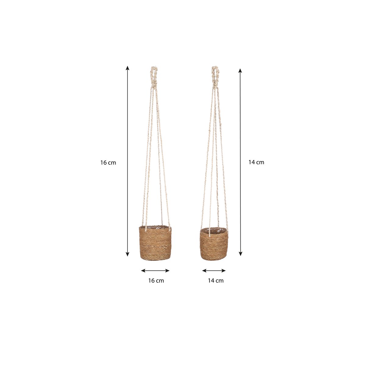 Plantenmand set Atlantic Lichtbruin