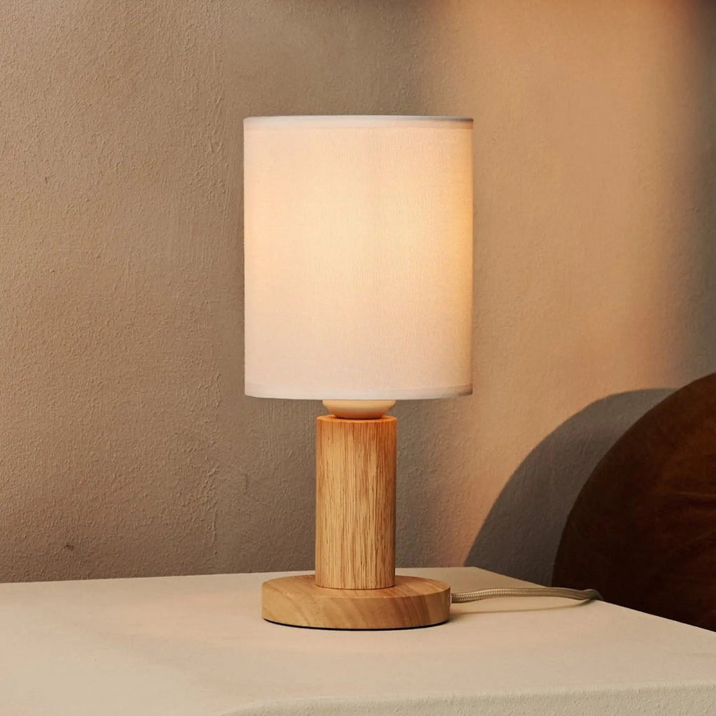 Boris Lichtbruine Lamp | Snoer- en stoffen kaplamp
