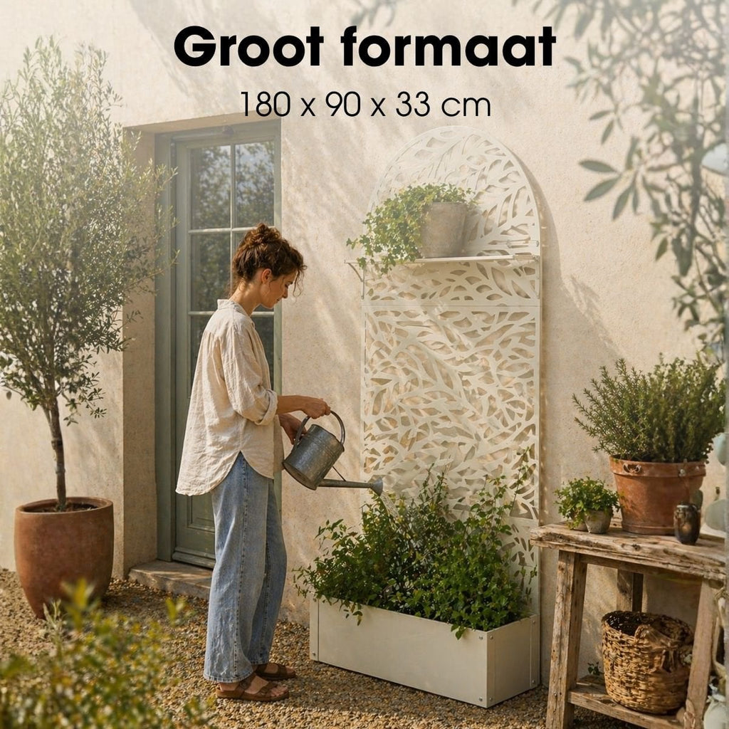 Plantenstandaard buiten Sapri Gebroken wit