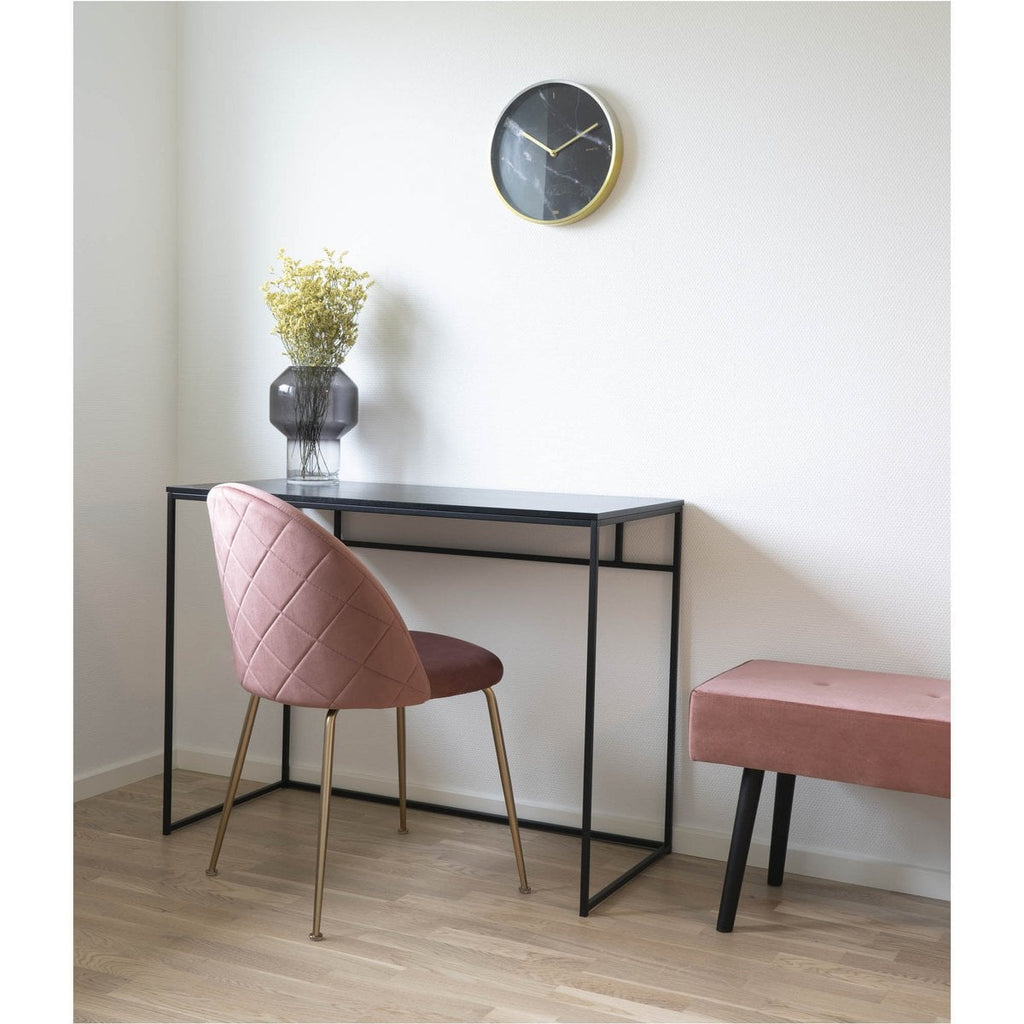 Vita Bureau - zwart, staal, 100x45x75cm