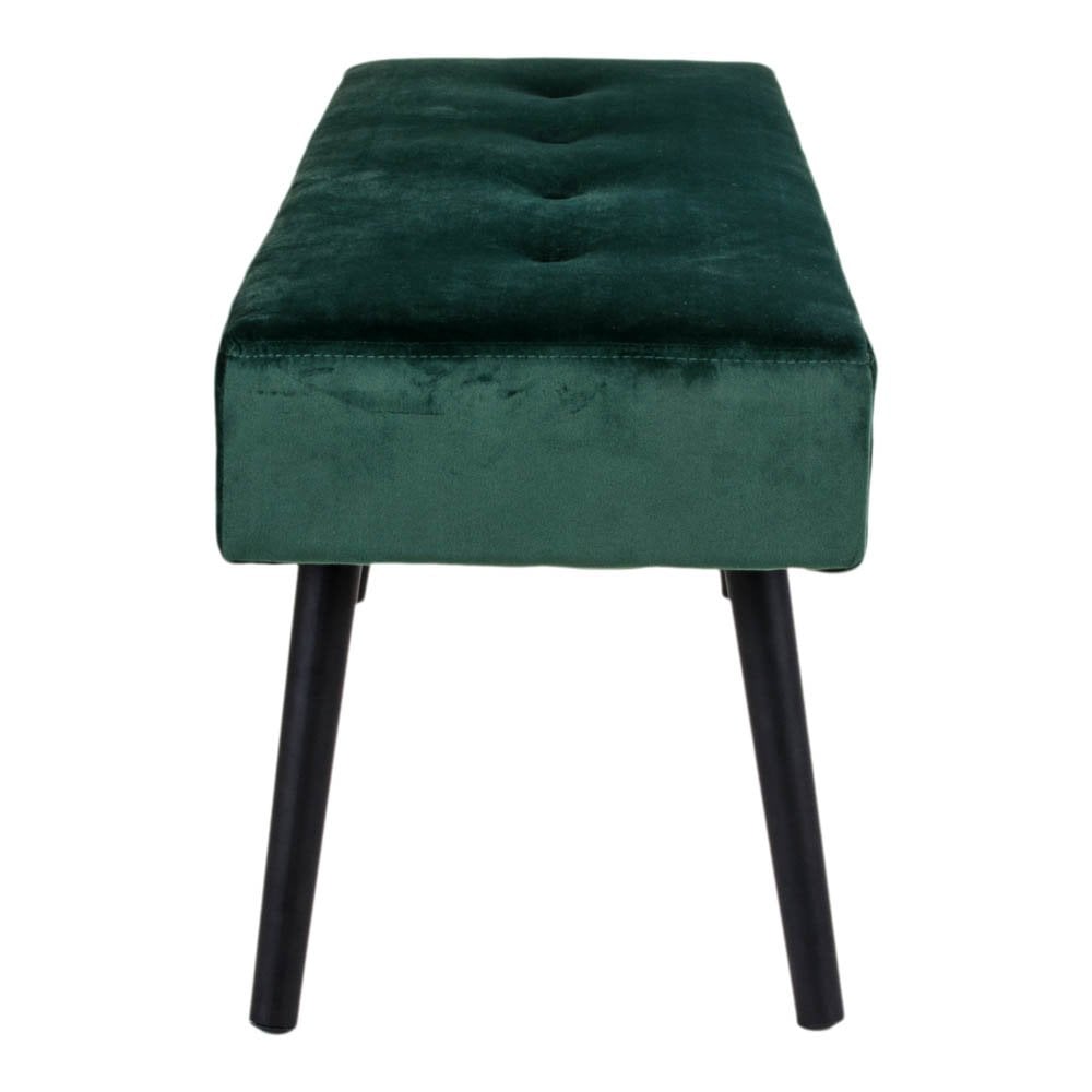 Skibybank - Fluweel, Staal, Groen - 100x35x44 cm