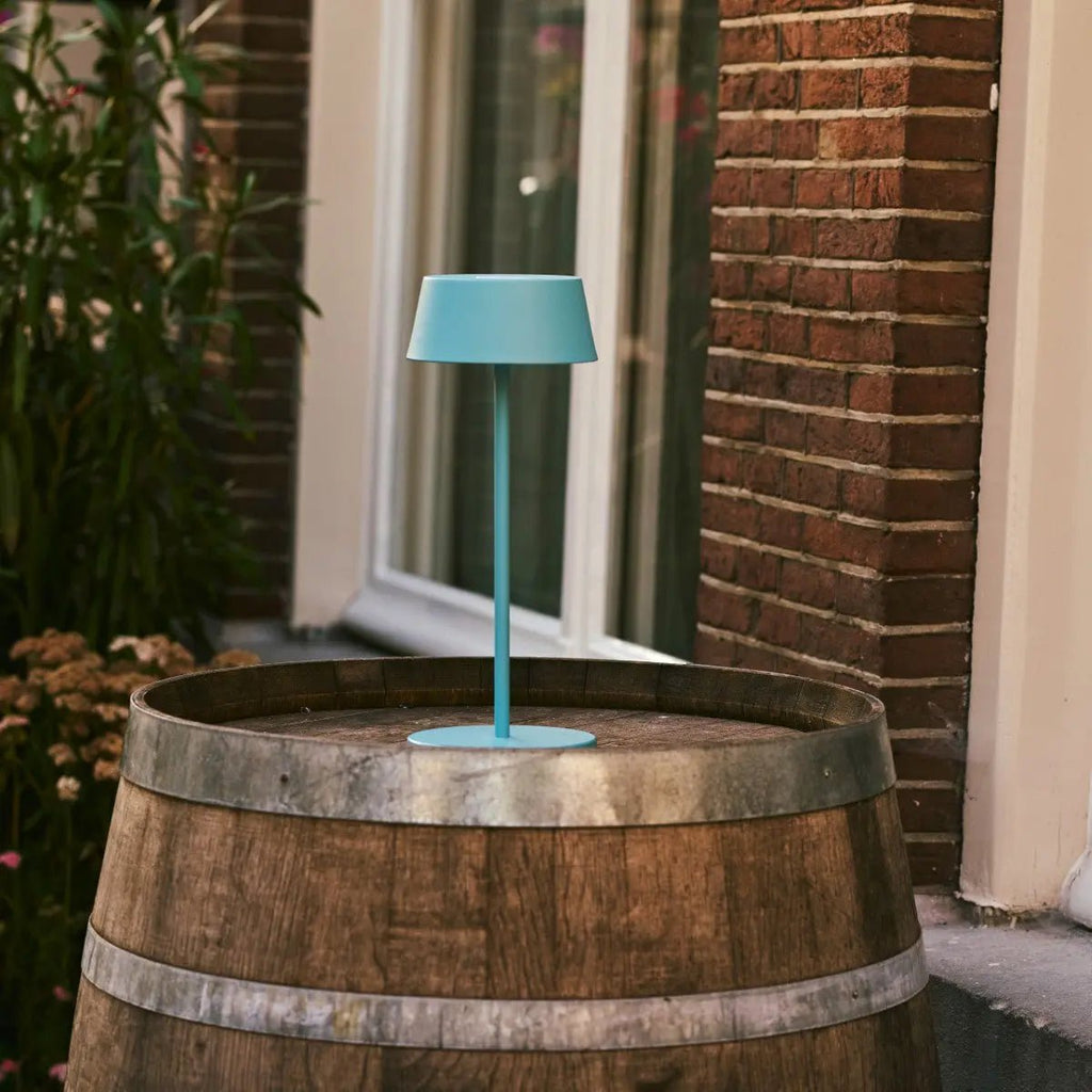 Hugo Amsterdams Blauwe Oplaadbare Tafellamp | Dimbaar, stijlvol en draadloos