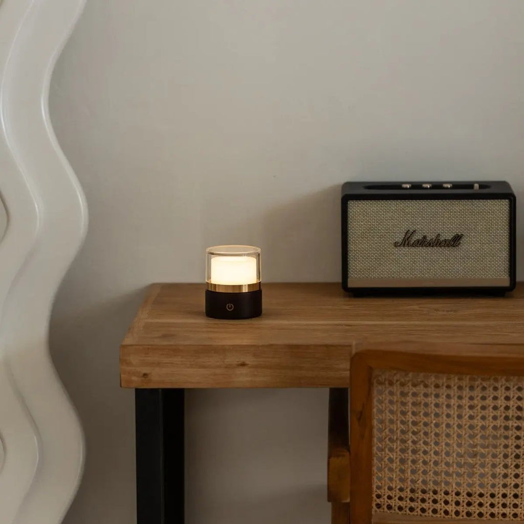 Leo Donkerbruin Draadloze Oplaadbare Lamp | Compact, dimbaar en USB-oplaadbaar