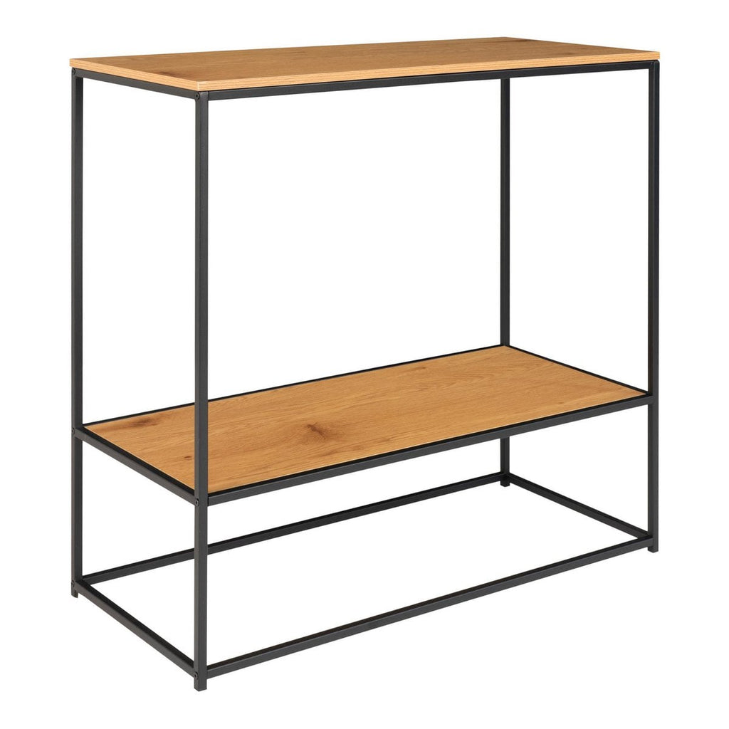 Vita Consoletafel - eikenlook, zwart, 80x36x80cm