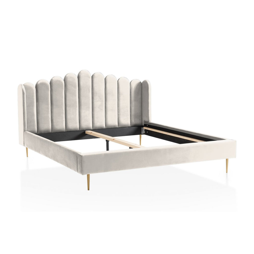 Fluwelen schelpenbed 140x200 cm