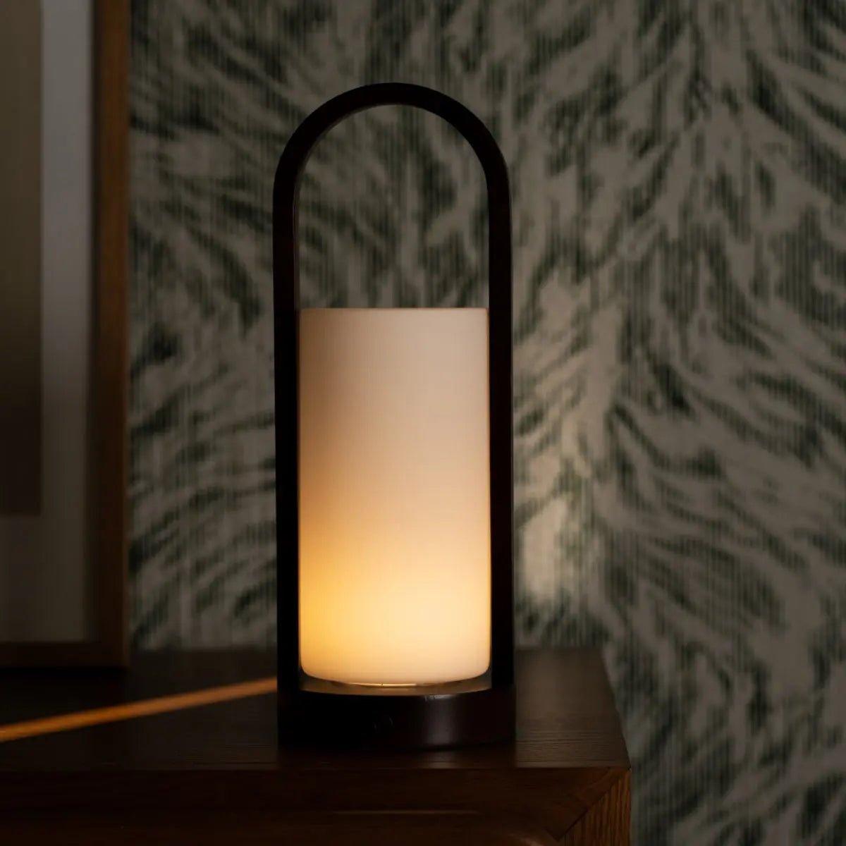 Evie Donkerbruine Oplaadbare Houten Tafellamp | Dimbaar, draadloos en 3 lichtmodi