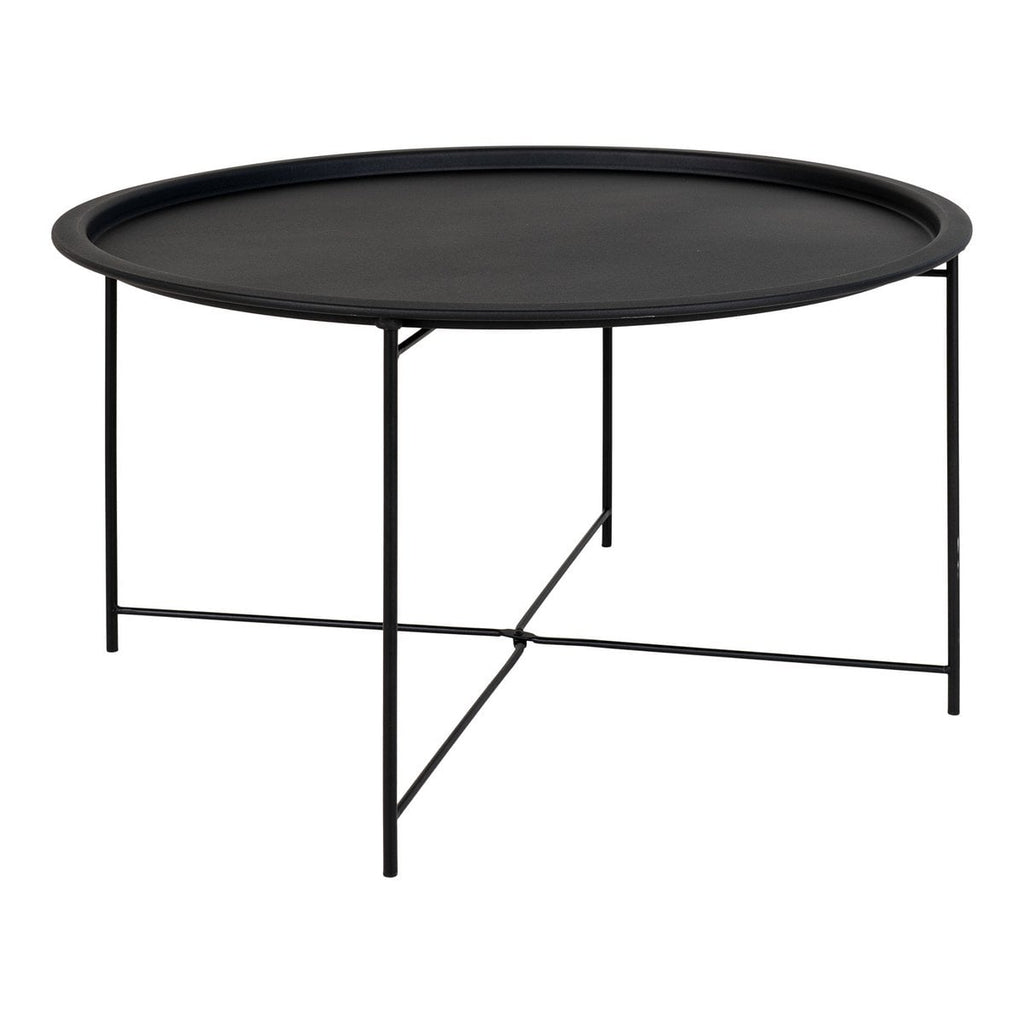 Bastia Salontafel - Zwart, Staal, Ø75x43 cm