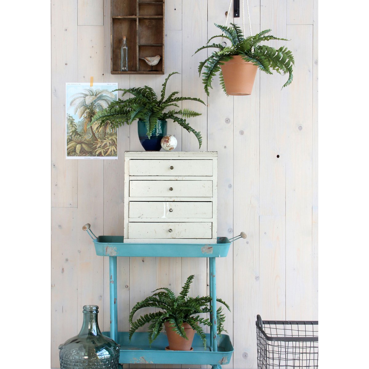 Kunstplant Boston fern Groen