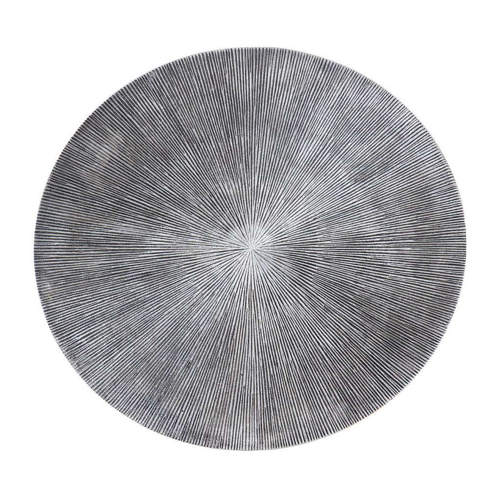 Salontafelset 2 stuks ø 55 en 45 cm bijzettafel zilver metalen tafels ronde Carlton woonkamer
