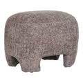 Nazare Pouf - Beige, polyester/schuim/multiplex, 53x41x38 cm