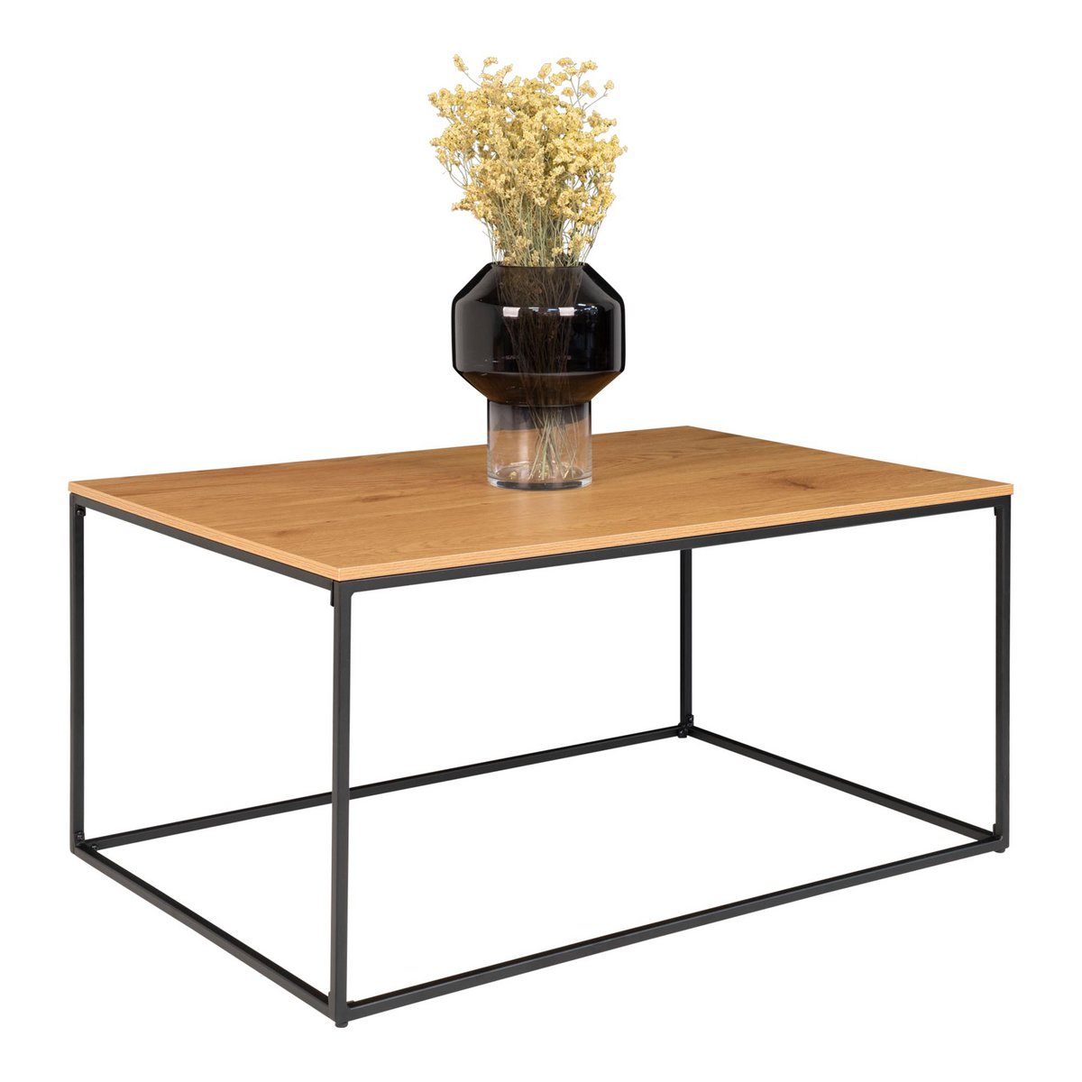 Vita Salontafel - eikenlook, zwart, 60x90x45cm