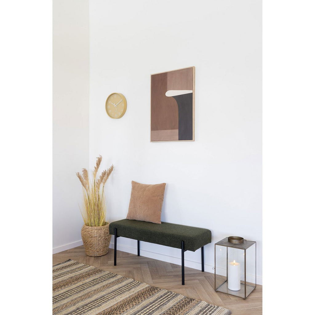 Swindon Bank - Donkergroen, Staal, Stof, Multiplex, 100x36x42.5cm