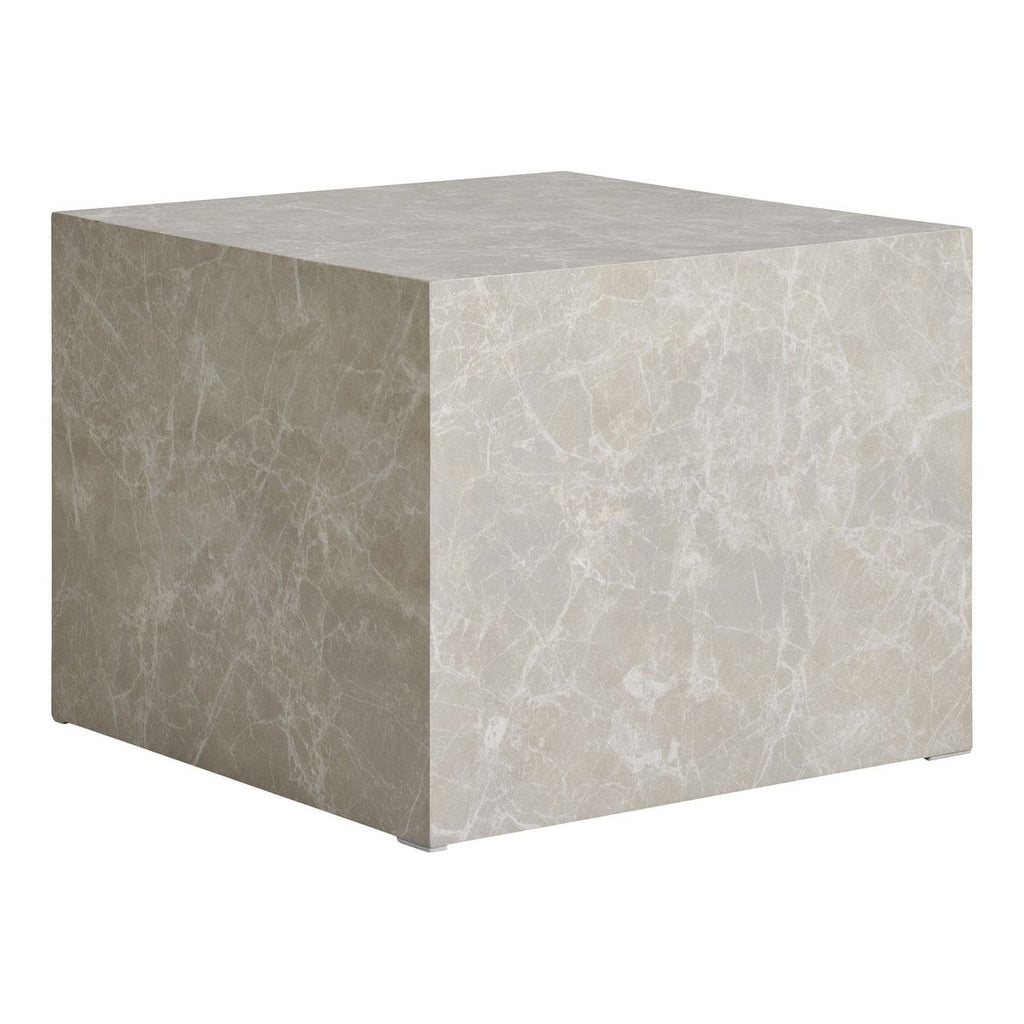Praagse salontafelset - Beige, marmerlook, MDF, decorpapier, set van 2