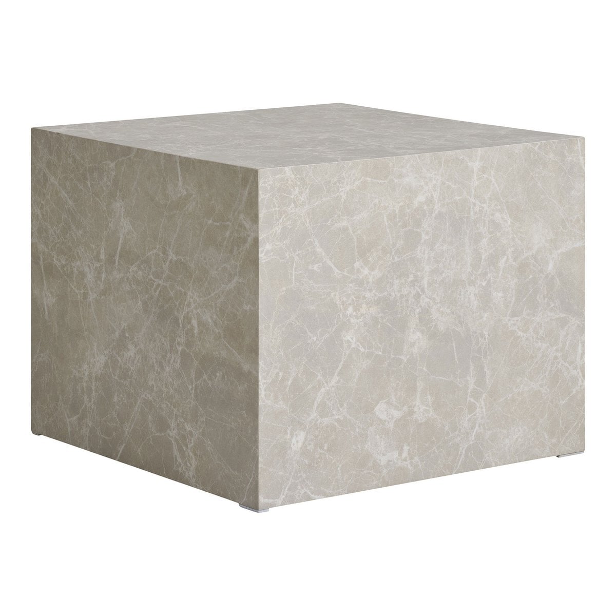 Praagse salontafelset - Beige, marmerlook, MDF, decorpapier, set van 2