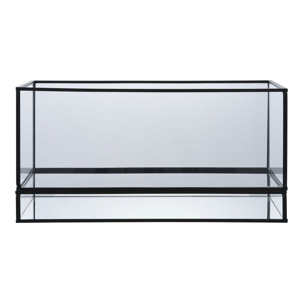 Hurricane Kaarshouder - Zwart, Glas, Metaal, 30x12x15cm
