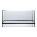 Hurricane Kaarshouder - Zwart, Glas, Metaal, 30x12x15cm