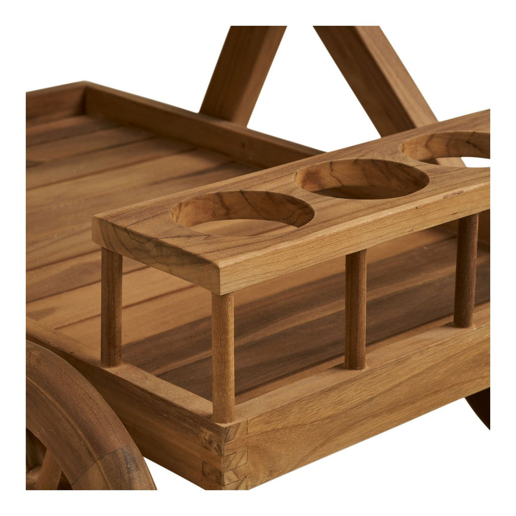 Pasaku Theewagen, teak, naturel, 86x50x81 cm
