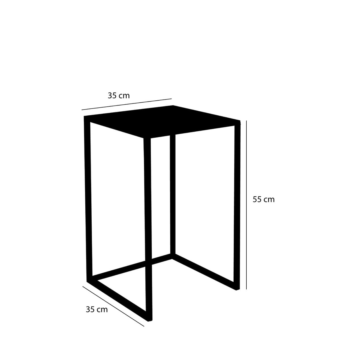 Bijzettafel set Goa Zwart