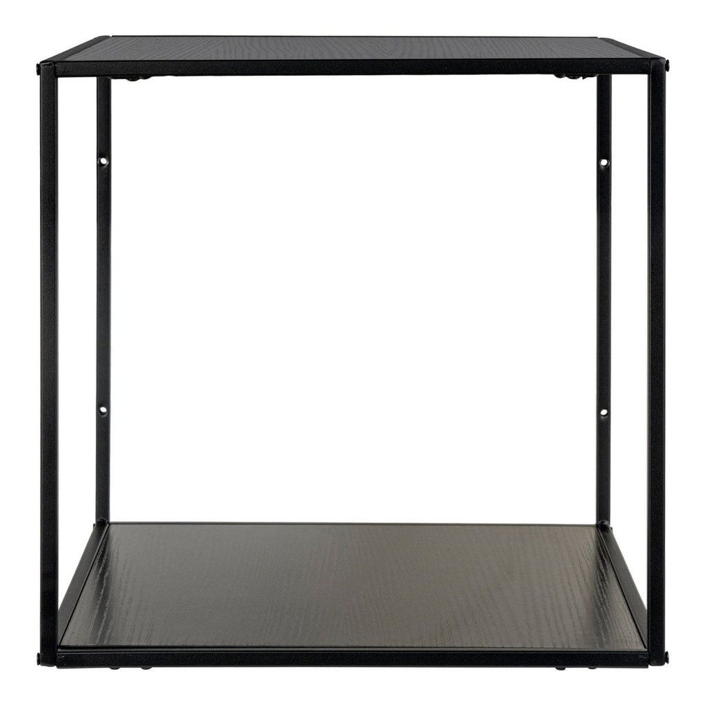 Vita Wandplank - zwart, staal, 36x36x36cm
