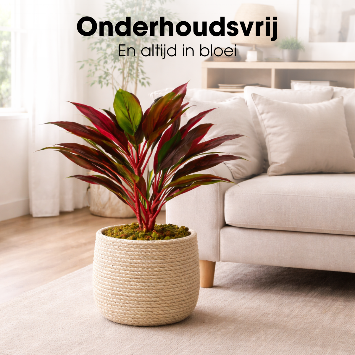 Kunstplant Cordyline Rood