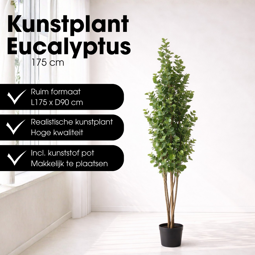 Kunstplant Eucalyptusboom Groen