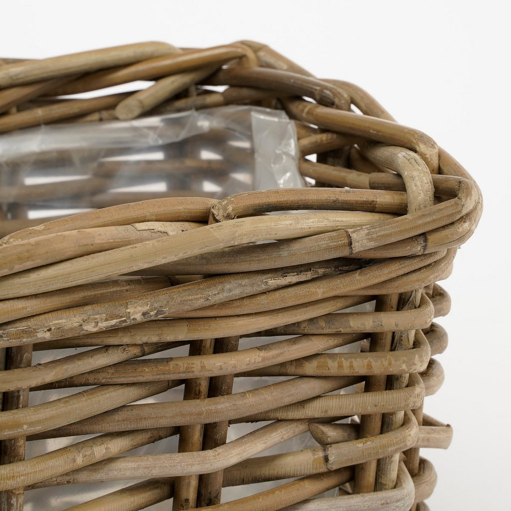 Plantenmand set buiten Marcia Grijs