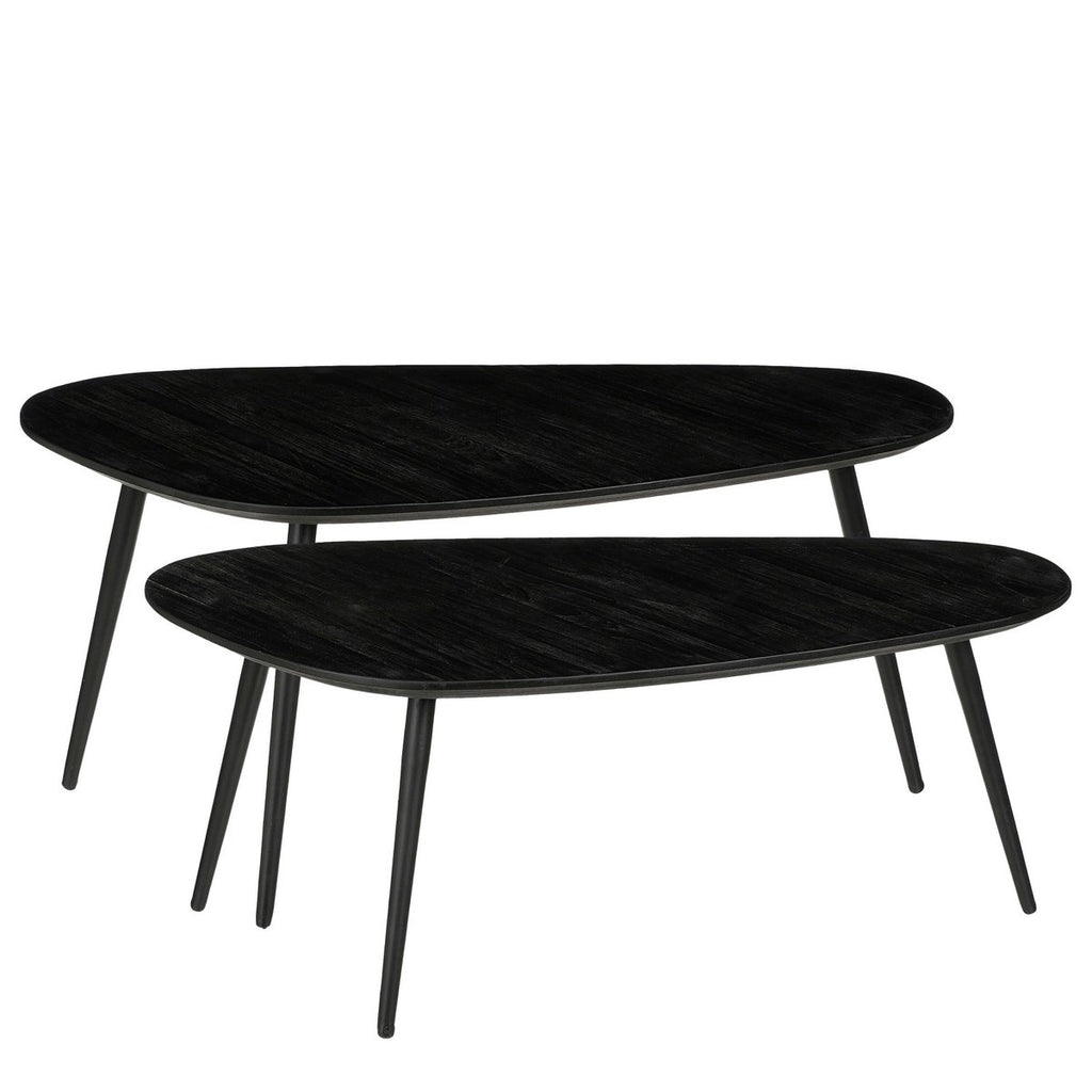 Bijzettafel set Jailey Zwart