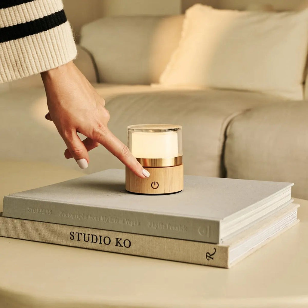 Leo Lichtbruine Draadloze Oplaadbare Lamp | Compact, dimbaar en USB-oplaadbaar