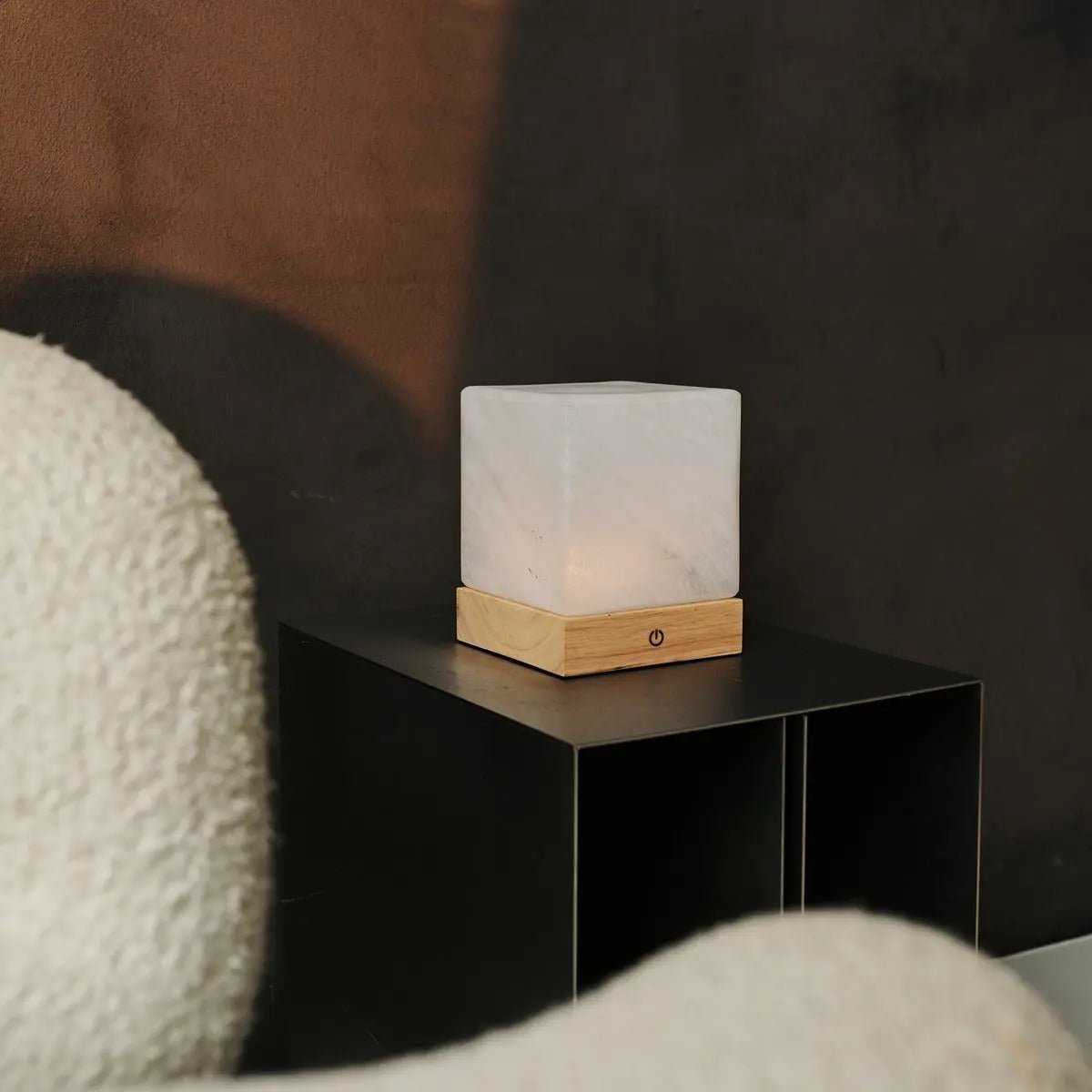Yce Lichtbruine draadloze houten lamp | Oplaadbaar, dimbaar en batterijduur van 100 uur