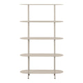 Rieti Open kast, 5 planken, metaal, zand, 31x90x150 cm