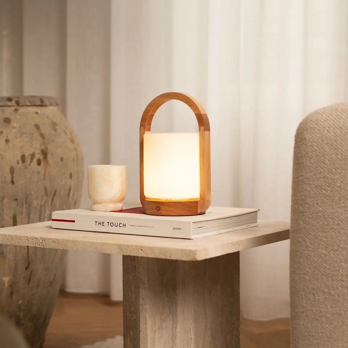 George Lichtbruine Houten Oplaadbare Lamp | Modern, veelzijdig en 3 lichtmodi