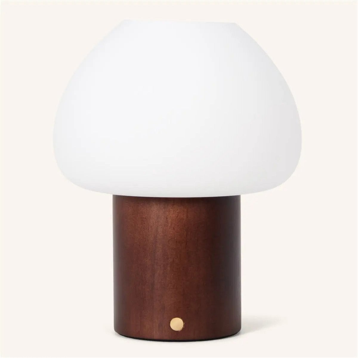 Fynn Donkerbruine Houten Lamp | Oplaadbaar, dimbaar en stijlvol