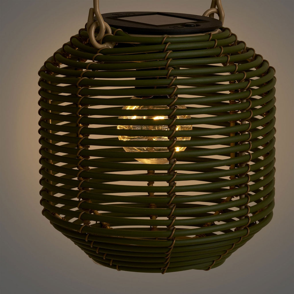 Crewe Lantern, oplaadbaar met geïntegreerd zonnepaneel, groen
