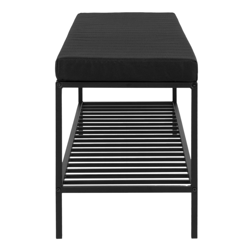 Vita Bank - zwart, staal, 100x36x48,5cm