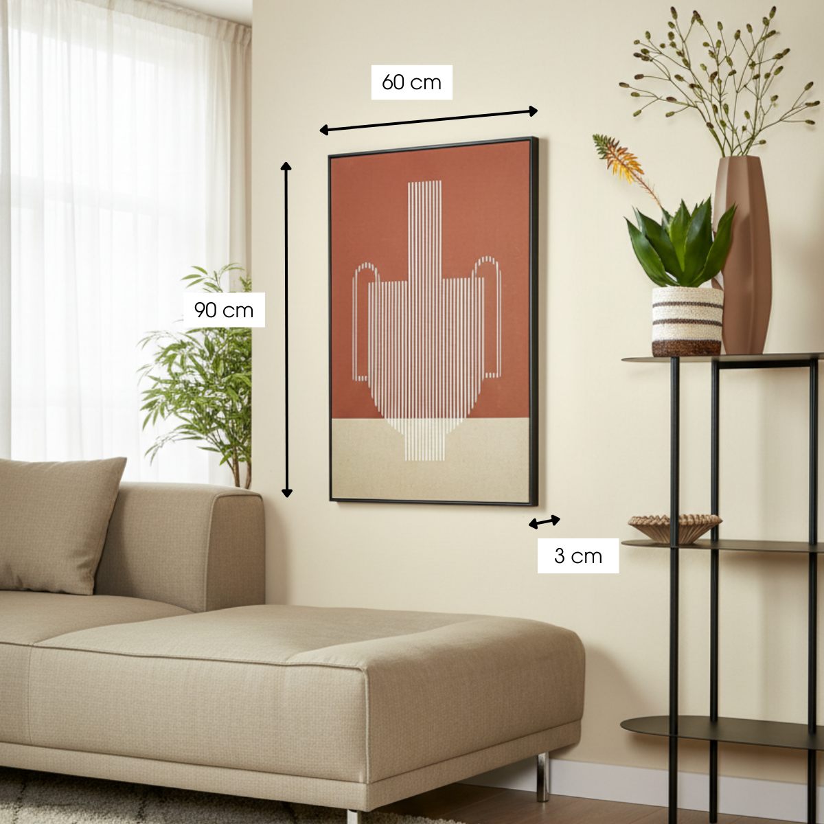 Wanddecoratie  Donkerbruin